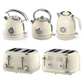 Set Retro de Cocina Eléctrico — Hervidor, Tostadora, Licuadora y Juguera